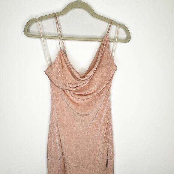 NWT MISHA REVOLVE Celestine Pink Champagne Convertible Formal Gown Maxi Dress 4 - Picture 4 of 15